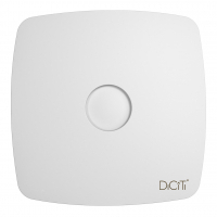 RIO 5C Matt white, Вентилятор накладной RIO D125 обр.клапан Matt white DICITI